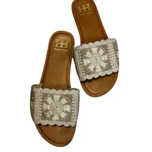 Haute Hippie Beige and Brown Sandals